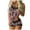Brown, variant on Lindreshi Lingerie Sets for Women 2pc Set Fashion Sleepwear Floral Printed Temptation Tops Suit Nightdress Cool
