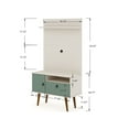 thumbnail image 3 of Manhattan Comfort Tribeca 2-Piece Solid Wood TV Stand for TVs up to 32" in Mint, 3 of 3