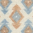 thumbnail image 5 of SAFAVIEH Micro-Loop Averill Geometric Aztec Wool Area Rug, Blue/Beige, 5' x 5' Round, 5 of 5