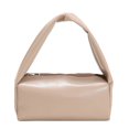 thumbnail image 2 of Bolso Mano PU para Mujer Bolso Mano Cilindro Femenino Sólido Bolso Mano Pequeño (Caqui), 2 of 9