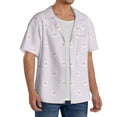 thumbnail image 2 of Sikiie Kawaii Cat Paw Men's Wrinkle Free Untucked Cuban Shirt Business Casual Button Down Shirts Short Sleeve ShirtX-Large, 2 of 5