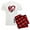 With Red Plaid Pant, variant on CafePress - Abstract Grunge Valentine Hearts Pajamas - Men's Light Loose Fit Cotton Pajama Set