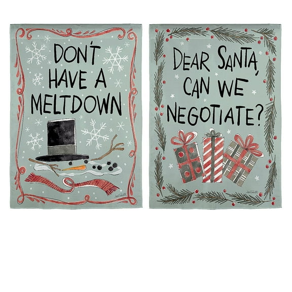 Evergreen Holiday Fun Reversible Suede Garden Flag 12 x 18 Inches Indoor Outdoor Decor