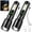 Black, variant on Jercoda 2pcs Flashlights with Side Light, Rechargeable Flashlight with 4 Modes, Zoom Flashlights with Storage Box, Set of 2, Black