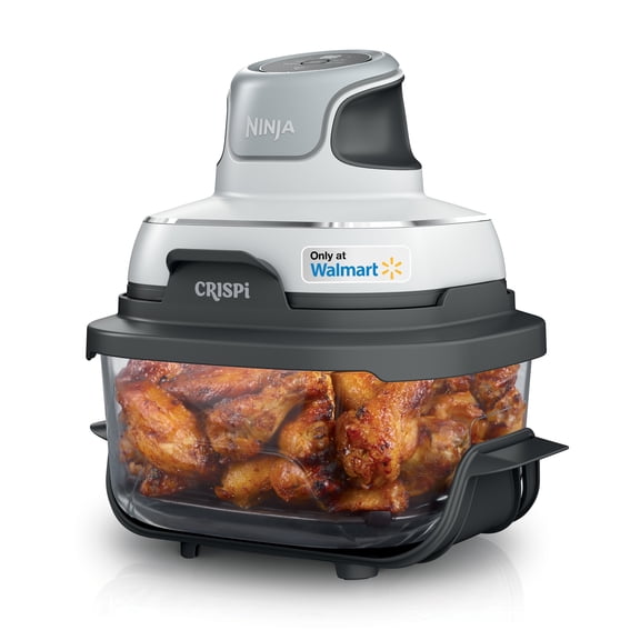 Ninja Crispi Glass Air Fryer 4-Qt, 3-in-1, Air Fry Recrisp, Portable, Dishwasher Safe, FN100WH White