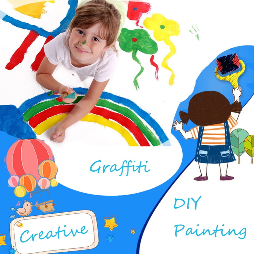 Éponges de peinture pour enfants, 15 pièces, brosse en éponge, pinceaux de peinture, kit d'outils de dessin de mousses brosses, pour peindre, graffiti, bricolage fait à la main (5 styles Éponges de peinture pour enfants, 15 pièces, brosse en éponge, pinceaux de peinture, kit d'outils de dessin de mousses brosses, pour peindre, graffiti, bricolage fait à la main (5 styles