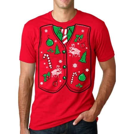 Mens Christmas Vests - Crazy Dog TShirts - Mens Humping Sweater Vest Tshirt Funny Christmas Party Ugly Tee For guys