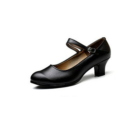 

Daeful Women s Mary Jane Kitten Heel Pumps Round Closed Toe Mid Low Heels Office Work Shoes