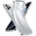 thumbnail image 1 of HSHDLDF Crystal Clear Case for iPhone 11 Pro Max, [Not Yellowing] [Camera Protection] [Military Grade Drop Tested] Transparent Shockproof Protective Phone Case Soft Silicone Slim Cover, 6.5", Silver, 1 of 7