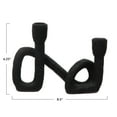 thumbnail image 3 of Bloomingville Decorative Resin Double Taper Candle Holder, Black, 3 of 4