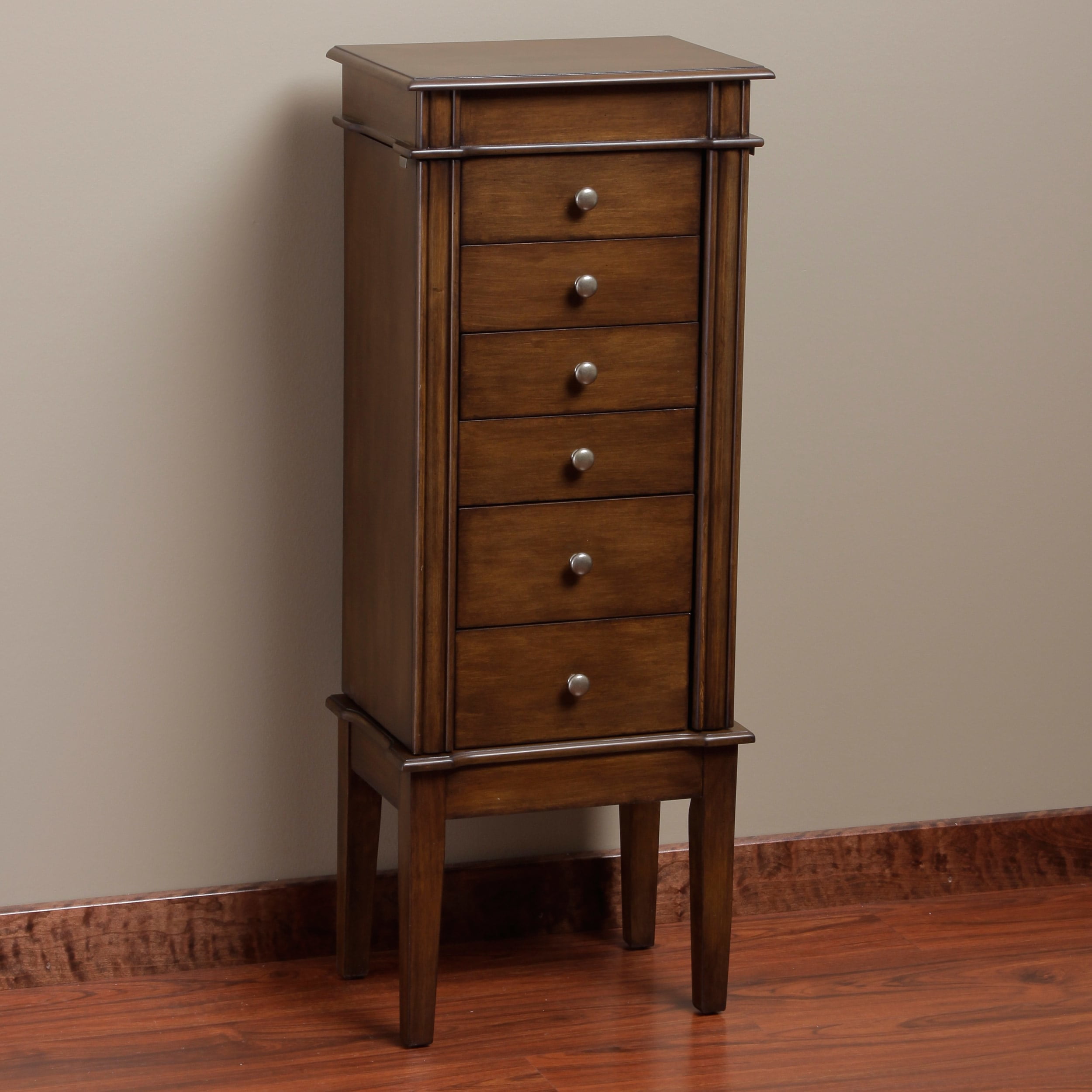 Direct Armoires Elite Star Coffee Finish 6Drawer Jewelry Armoire