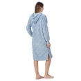 thumbnail image 2 of Women's Cuddl Duds Plush Hooded Midi Lounger Color: Powder Blue Size: SMALL, 2 of 4