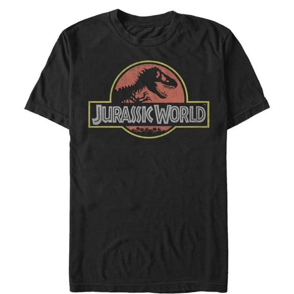 Men's Jurassic World Iconic Logo  Graphic Tee Black X Large