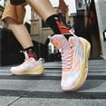 thumbnail image 7 of Bolognifi Men's High-Top Breathable, Non-Slip and Shock-Absorbing Basketball Shoes - PINKS_9.5, 7 of 7