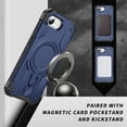 thumbnail image 7 of Allytechgroup Magnetic Case for iPhone 16e, Support Wireless Charging & Car Phone Mount Slim Lightweight Hard PC Shockproof Protective Back Cover Bumper for iPhone 16e, Blue, 7 of 7