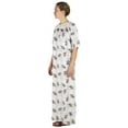 thumbnail image 3 of Sakkas Maha Soft Womens Short Sleeve Nightgown Sleep Dress Breathable No Bunch Up - White-plaid - XXL, 3 of 5