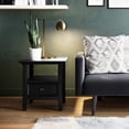 thumbnail image 2 of SIMPLIHOME Amherst SOLID WOOD 19 inch wide Square Transitional End Side Table in Natural Aged Brown with Storage, 1 Drawer and 1 Shelf, for the Living Room and Bedroom, 2 of 2
