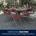 thumbnail image 3 of 10 Pk. HERCULES Series 650 lb. Capacity Premium Red Plastic Folding Chair, 3 of 9