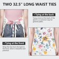 thumbnail image 6 of Pioneer Flower Floral Print Pattern Apron-Garden Aprons for Women with Pockets-Cotton Linen Waterproof Kitchen Cooking Gardening Aprons Adjustable for Kitchen,Cooking,BBQ and Salon 33x27 Inch, 6 of 7