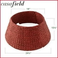 thumbnail image 6 of 24-Inch Water Hyacinth Christmas Tree Collar, Woven Tree Base Cover with Cord Cut Out, Red, 6 of 6