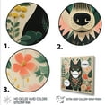 thumbnail image 3 of Designart "Boho Wolf in Pink and Green I" Animals Framed Wall Art - Traditional Green Wolf Living Room Framed Canvas Art, 3 of 6