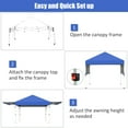 thumbnail image 6 of Patiojoy 10x17ft Pop up Canopy  3 Height Adjustment Folding Tent with Roller Bag Blue, 6 of 10