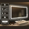 thumbnail image 2 of Dyconn Faucet Edison Tri-Color Wall Mounted Backlit LED Bathroom Mirror with Touch ON/OFF Dimmer & fog free Function (30"W X 36"H) Tempered Glass, 2 of 6