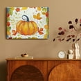 thumbnail image 4 of Pumpkin Leaves Decorative Canvas Wall Art Ready To Hang Home Room Decor 16x12in, 4 of 6