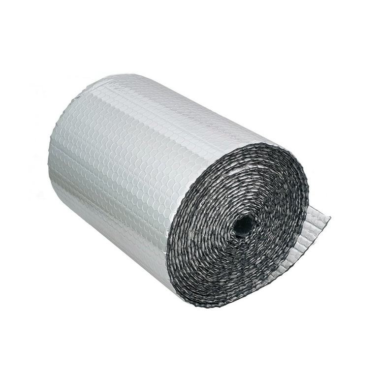 Tiitstoy 6x300in Bubble Reflective Foil Insulation Thermal  Barrier,Insulated Spiral Pipe Wrap Insulation Bubble Film for  Weatherproofing Attics 