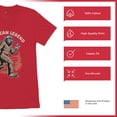 thumbnail image 6 of American Legend Bigfoot V-Neck T-shirt Patriotic Funny Sasquatch Fan 4 July USA Flag Beer BBQ Tailgate Party Tee, 6 of 7