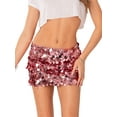 thumbnail image 3 of Yunliwuli Women Wrapped Half Dress, Sequined Summer Spring Fall Dance Street Club Party Short Skirt, 3 of 7