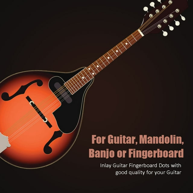 Inlay Dots, Guitar Dots, Black Appearance Fine Workmanship Sturdy And Durable For Ukulele Guitar Maintenance And Replacement Bass