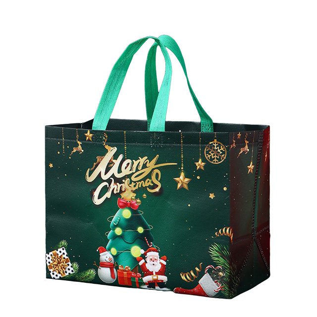 Bolsas Reutilizables De Navidad Con Asas Bolsas De Navidad Multifuncionales Bolsas De Navidad No Tejidas Para Envolver Regalos Bolsas Para Fiestas De Navidad