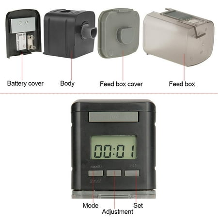 Battery Powered Outlet >> Tebru Plastic Battery Powered Fish Tank Automatic Food Feeder Adjustable Outlet Feeding Machine Fish Feeders Fish Tank Feeding Battery Powered Outlet >> Tebru Plastic Battery Powered Fish Tank Automatic Food Feeder Adjustable Outlet Feeding Machine Fish Feeders Fish Tank Feeding