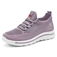 thumbnail image 2 of Daznico Women's Lightweight Running Shoes - Breathable Mesh Sneakers with Cushioned Sole for Gym & Everyday Wear,Color:Light Purple,Size:7.5, 2 of 9