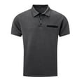Cyinyin Golf Shirts for Men Color Block Pollover Men's Polo Shirts