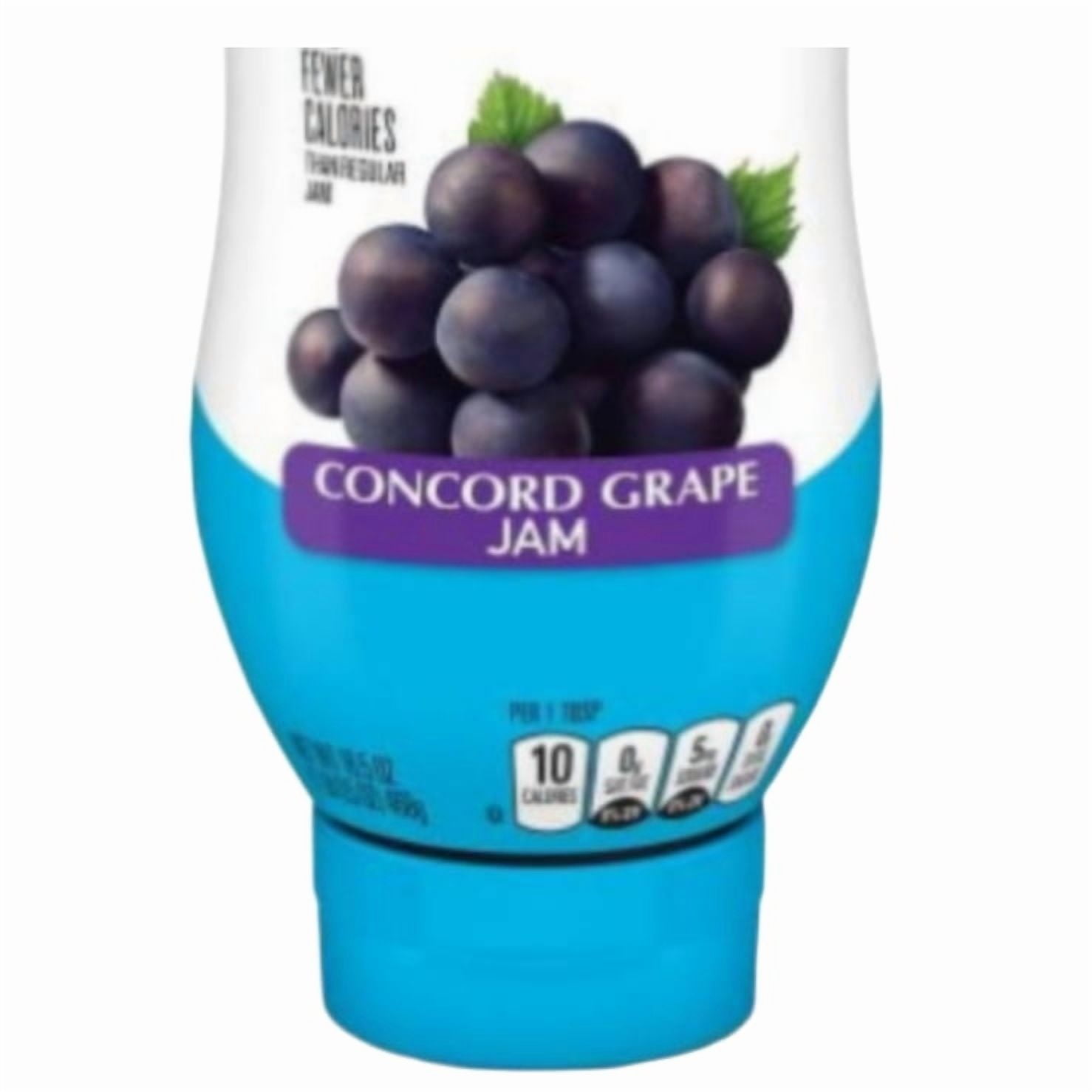 Smucker's 16.5 Ounce Squeeze Sugar Free Grape Each (2 pack) and 8in Silicone Spatula (Color Varies)