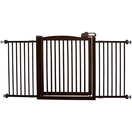Richell One Touch 150 Pet Gate, Dark Bro