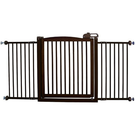 Richell USA 94172 One-Touch Pet Gate 150 - Dark Brown