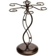 thumbnail image 6 of MyGift Modern Bronze Metal Tabletop Wine Glass Rack, Scrollwork, 6 of 7