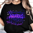 thumbnail image 2 of Aquarius Graffiti Zodiac T-Shirt, Street Style Astrology Horoscope Tee, 2 of 8