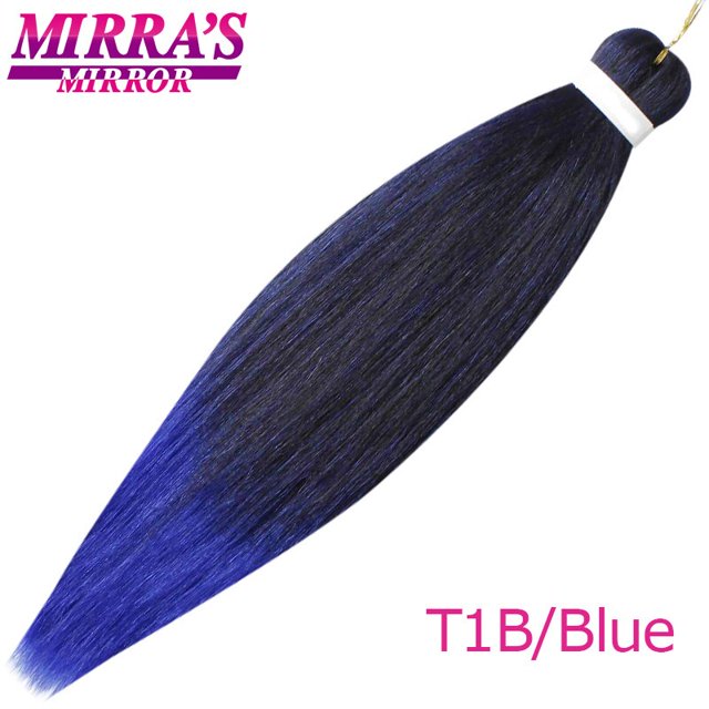Mirra's Mirror-extensiones de cabello trenzado Ombre, trenzas sintéticas fáciles, Morado, marrón, rojo, Afro Jumbo, 20 "/26"