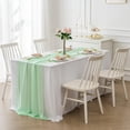 thumbnail image 7 of 6 Pieces Mint Chiffon Table Runner 12x118 Inches for Wedding Reception Rustic Birthday Party Decorations, 7 of 7