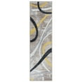 thumbnail image 2 of World Rug Gallery Contemporary Distressed Abstract Lines Non Slip Area Rug - YELLOW 2'x7', 2 of 8
