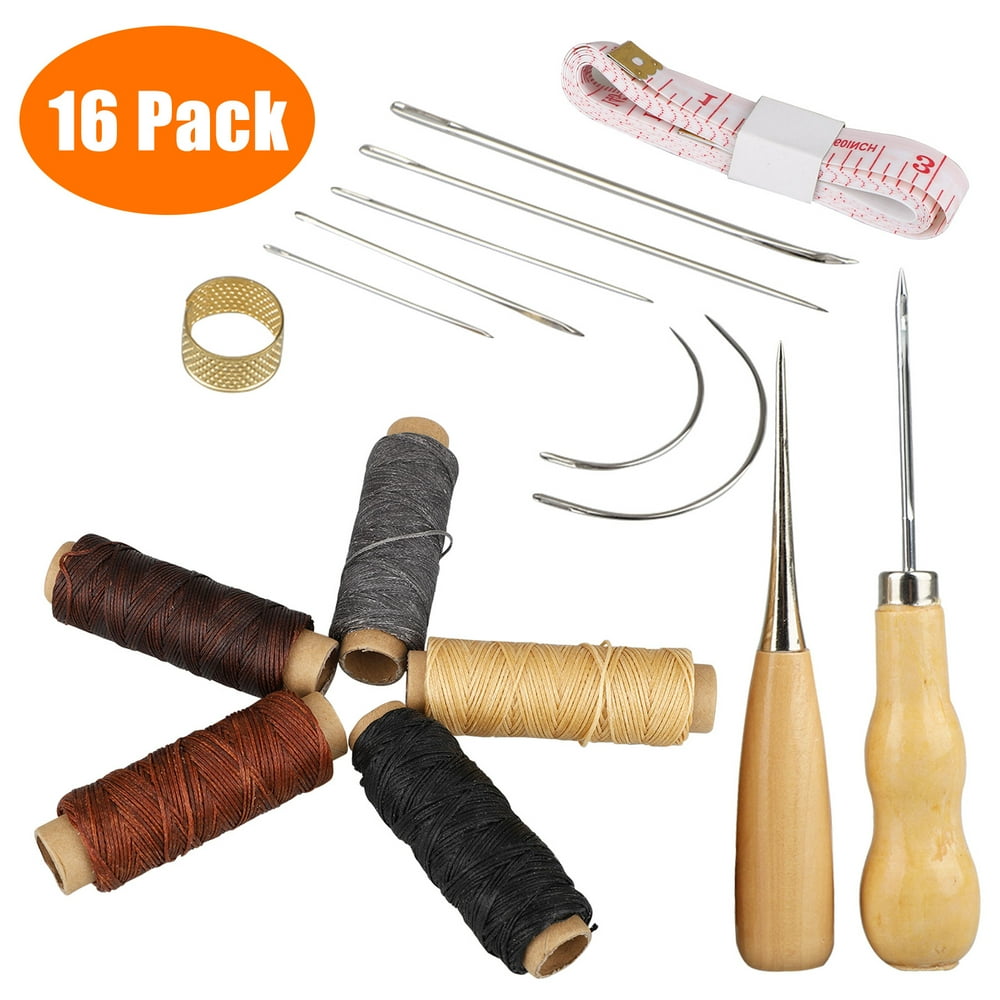 16 Pieces Leather Craft Stitching Tools Set, TSV Hand Sewing Needles