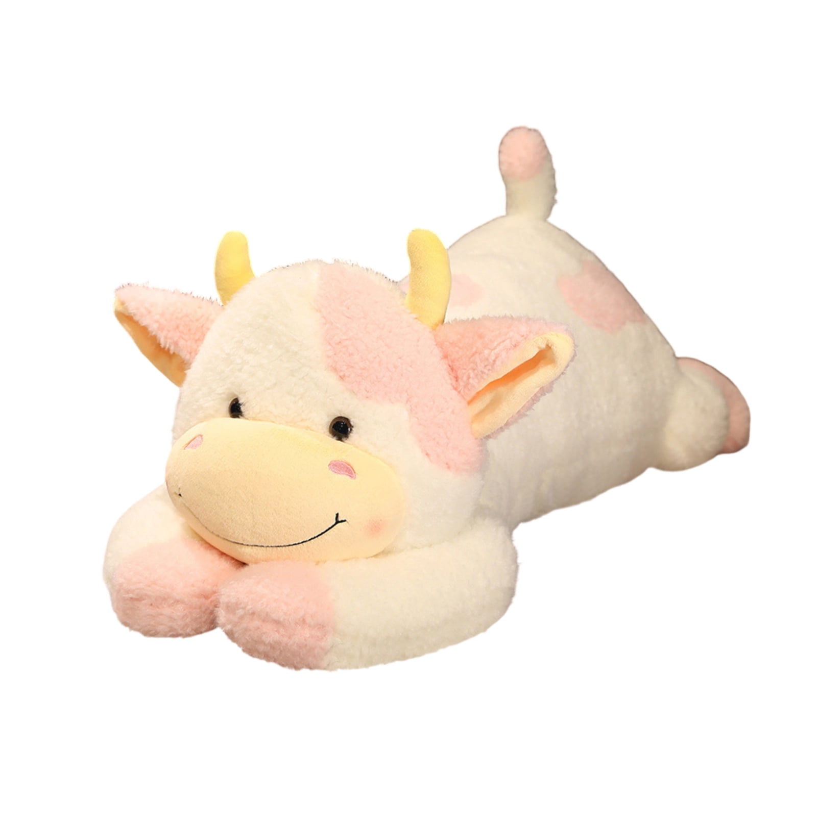 Wizlet 35.4 inch Cow Weighted Stuffed Animals, Large Weighted Plush Animal, Cute Plush Toy Pillow, Soft Kawaii Plushie Gifts for Birthday Christmas (Pink)