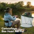 thumbnail image 2 of Lttoisl Outdoor Beekeeping Hat with Mesh Net & Wide Brim, Lightweight Camouflage Sun Shield Cap for Bee Protection, Fishing, & Gardening, Breathable Head Net for Insect & UV Defense, 13-inch Diameter, 2 of 8