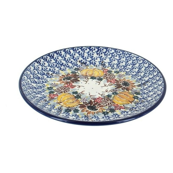 Blue Rose Polish Pottery Harvest Dessert Plate