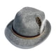 thumbnail image 2 of Sombrero Fedora para hombre, sombrero Panamá Trilby, sombreros Derby Bowler para eventos, cócteles Gris, 2 of 9