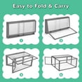 thumbnail image 5 of Portable Chicken Run Chicken Coop, Folding Rabbit Hutch Wooden Chicken Cages for Outside with Top and Side Opening Doors, Indoor Outdoor Run for Rabbit, Duck, Chick, 5 of 11